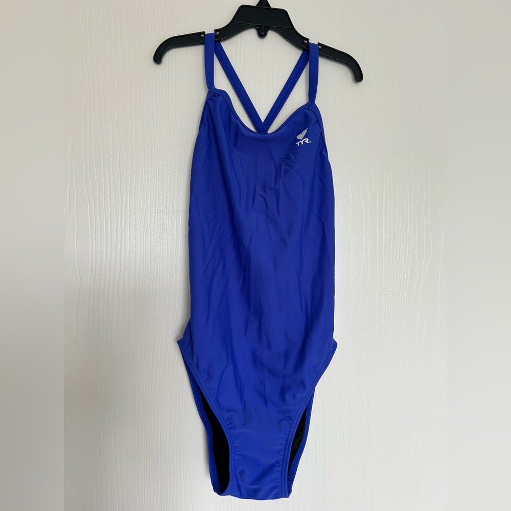 TYR Blue Racerback Swim Suit - Size XS/32